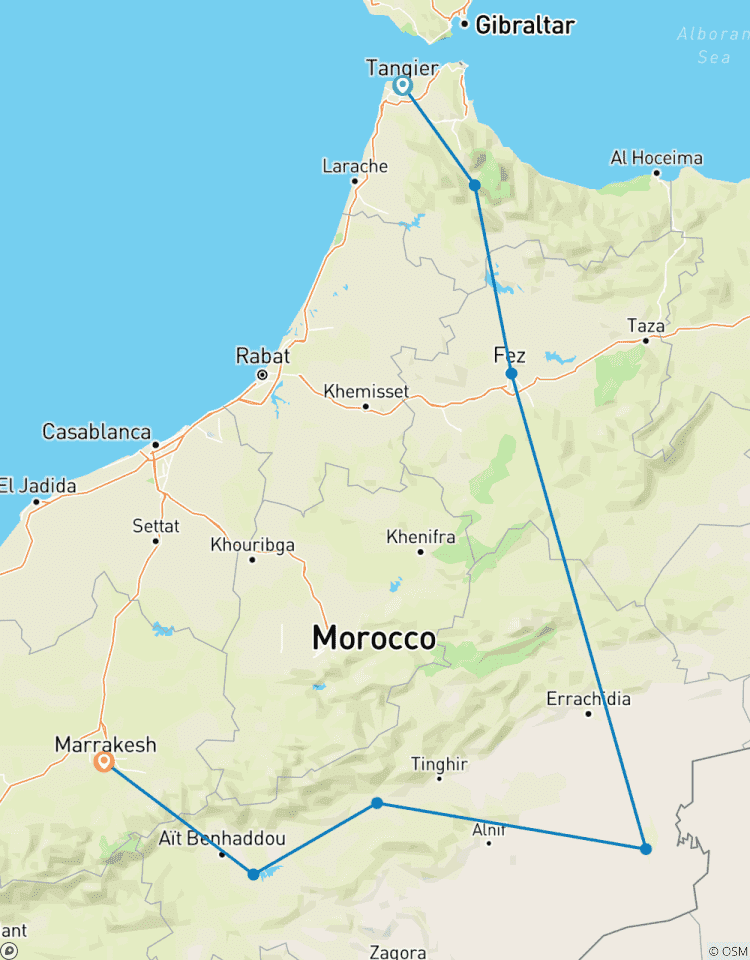 5 Days Desert Tour from Tangier to Marrakech Tour