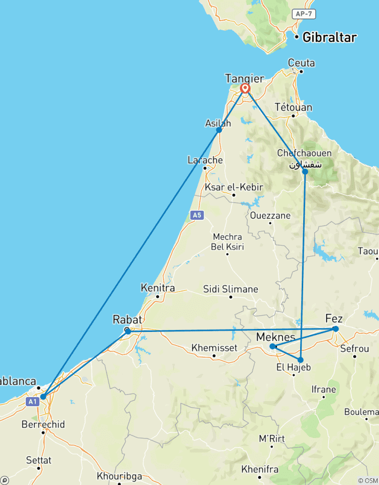 5 Days tour from Tangier to Casablanca Tour
