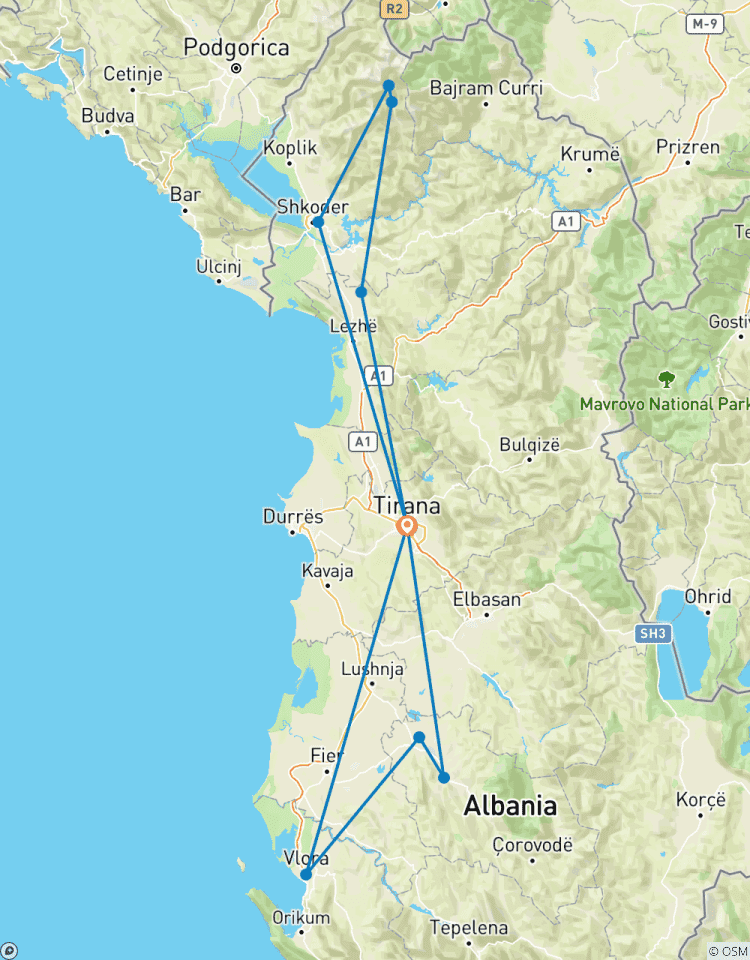 Circuito Vacaciones activas en Albania 8 días