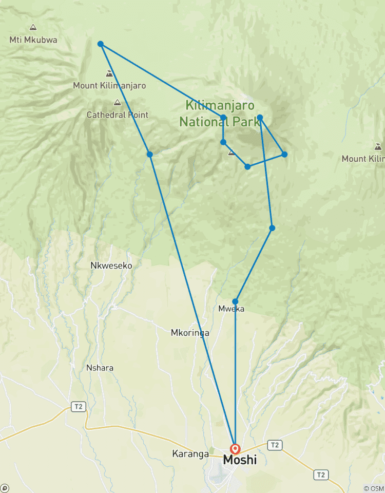 Circuito 6 Días Kilimanjaro Trekking Ruta Machame