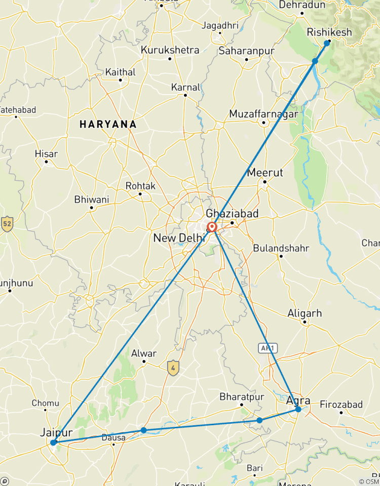 Golden Triangle Tour with Rishikesh Tour