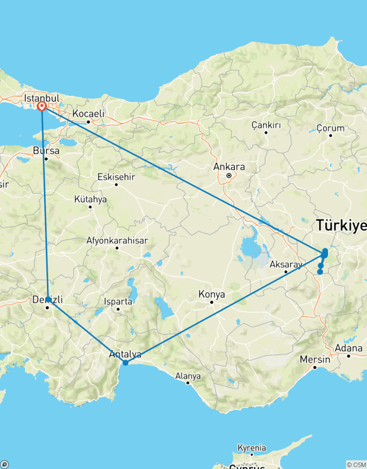 Marvels of Turkey (Istanbul, Cappadocia, Antalya, Pamukkale) - 8 DAYS Tour