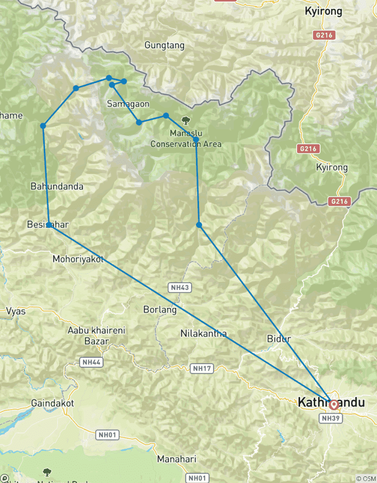 Manaslu Circuit Trekkingreise Rundreise