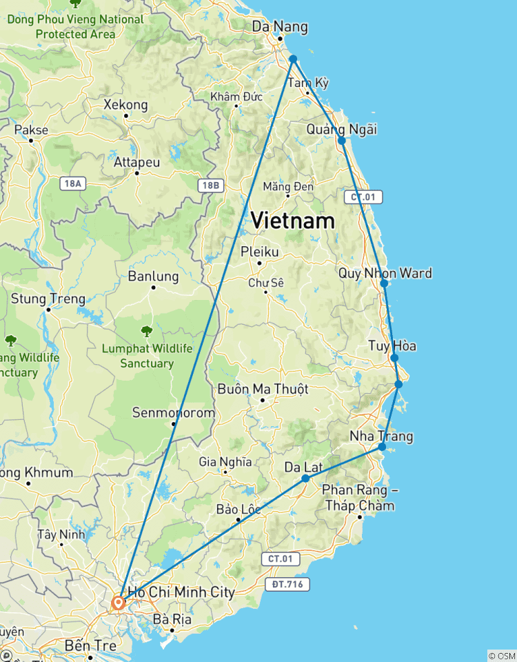 Circuit à vélo de Saigon à Hoian - Vélo électrique circuit