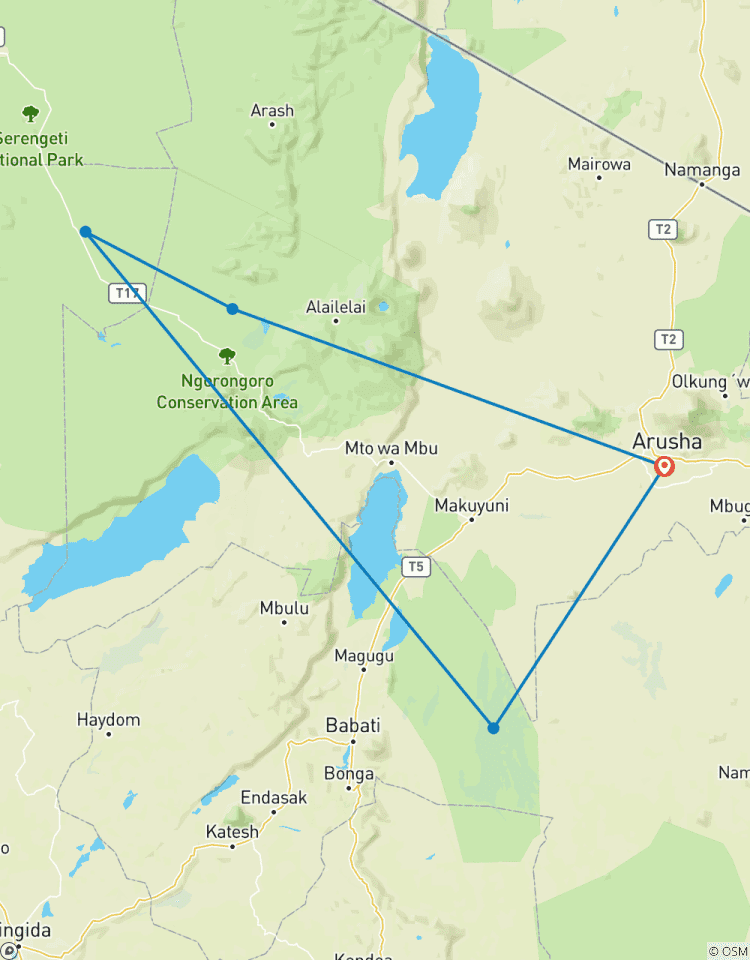 Safari de 4 jours avec hébergement en Tanzanie circuit