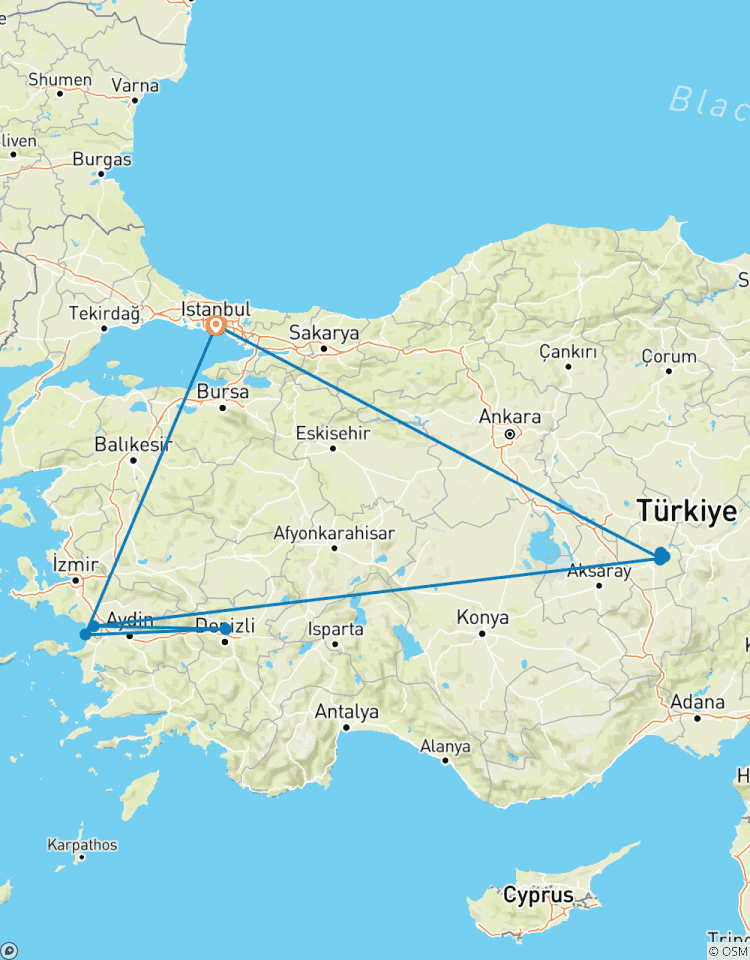 ab Istanbul zur Küste: Ein 8 Tage Abenteuer durch die schönsten Landschaften der Türkei Rundreise