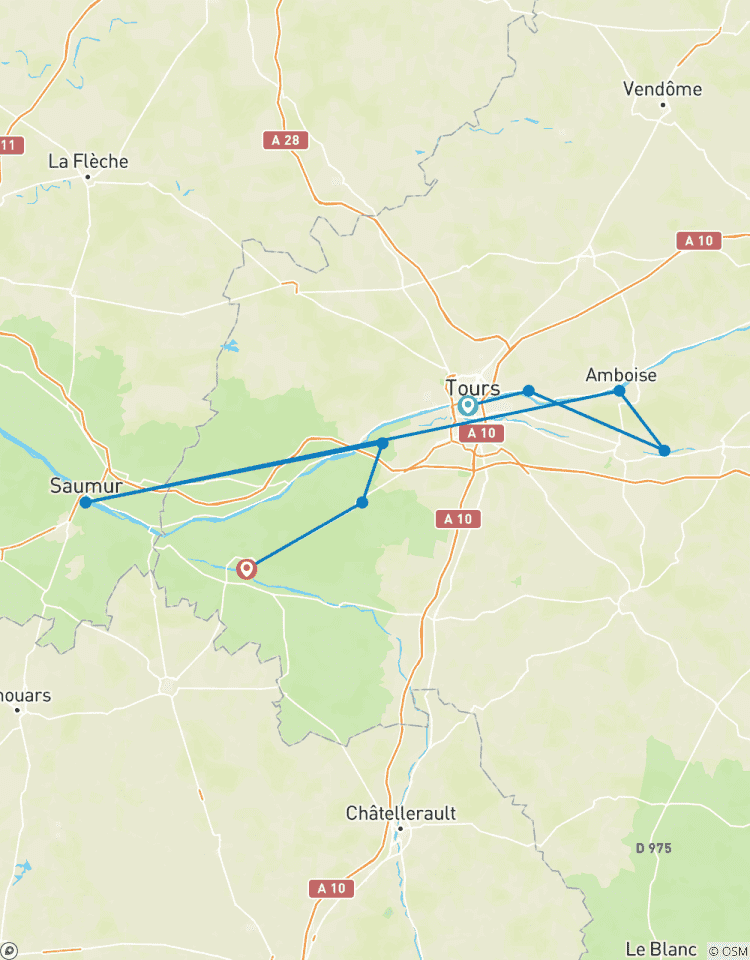 Vallée de la Loire : Promenades, vins et châteaux circuit