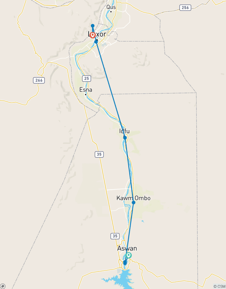 Circuito 4 Días 3 Noches Crucero por el Nilo de Asuán a Luxor con Visita Guiada Diaria