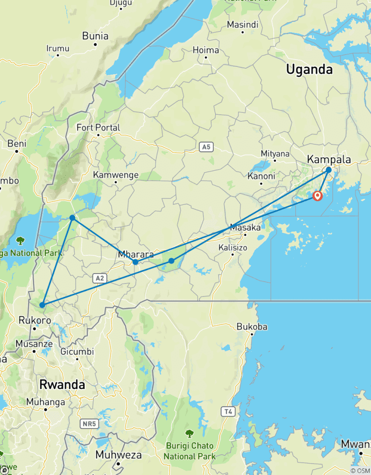 Uganda: Wildtier und Gorilla Safari - 6 Tage Rundreise