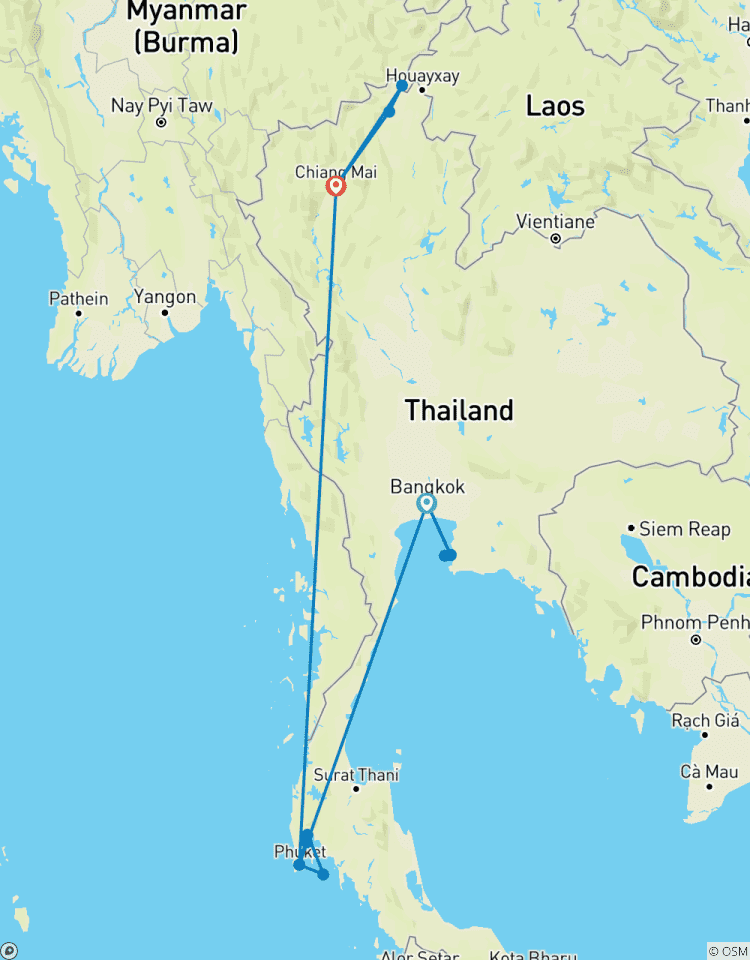 11 Tage Thailand : Bangkok, Pattaya, Phuket und Chiang Mai Rundreise