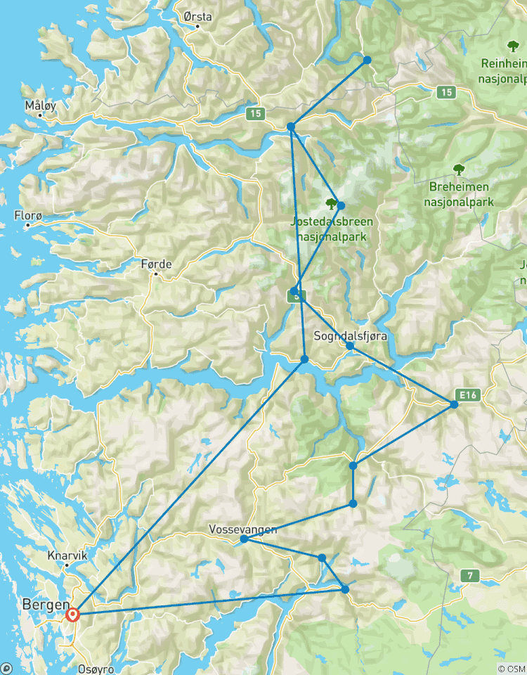 Circuito Noruega: fiordos y glaciares