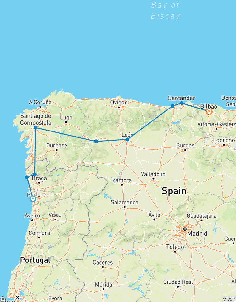 Circuito Prueba el Camino: de Oporto a Bilbao