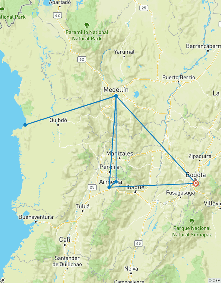 Mondes naturels de Colombie circuit