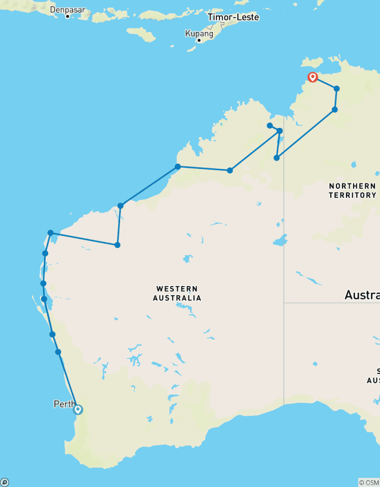 Erlebnisreise entlang der Westküste Australiens - Perth bis Darwin Rundreise
