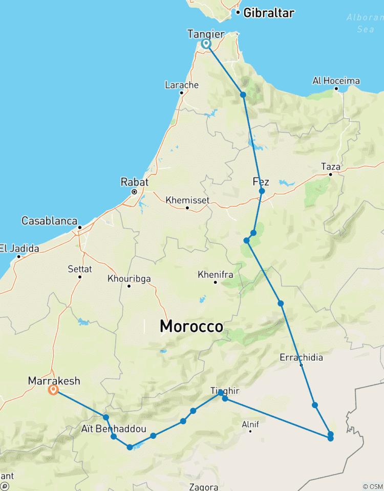 7 Days Tour from Tangier to Marrakech Morocco Tour Tour
