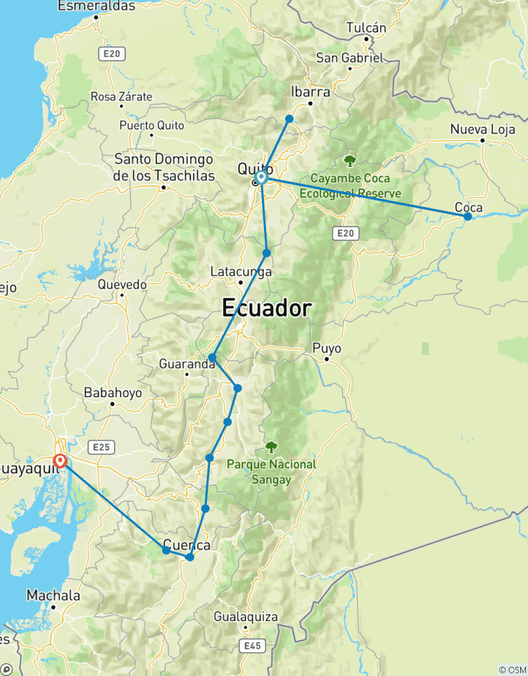 Les Andes et l\'Amazonie de l\'Équateur circuit