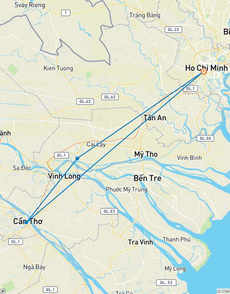 Circuito Crucero de 2 días por el río Mekong, de Saigón a Can Tho o Cai Be