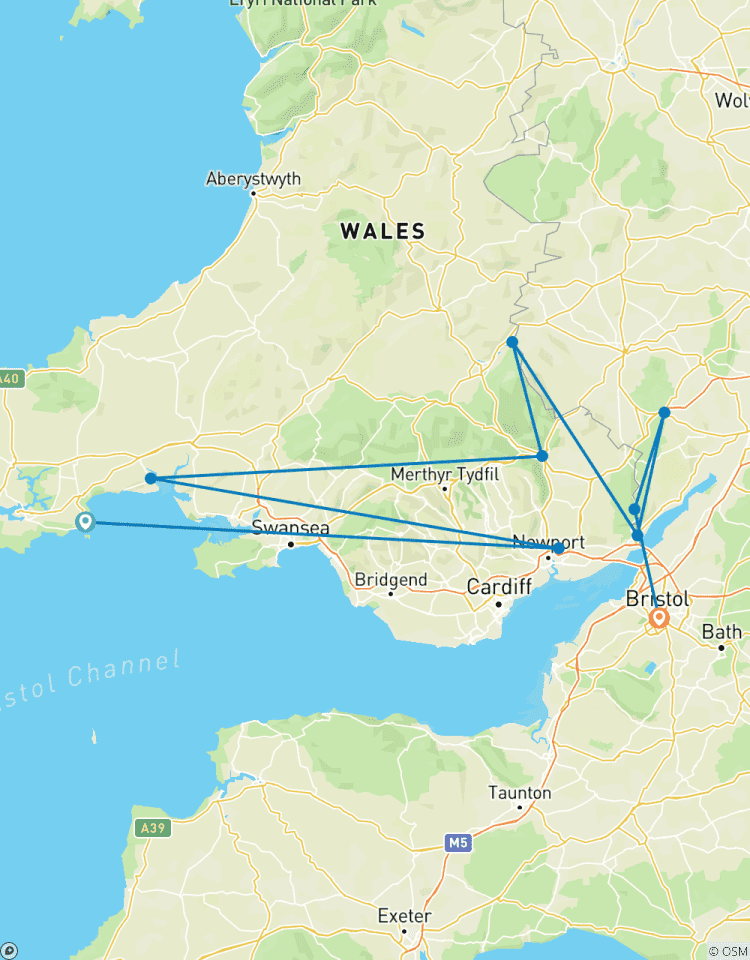 Bergen & kusten van Zuid-Wales - een rondreis in kleine groep - vanuit Bristol - 3 dagen-rondreis