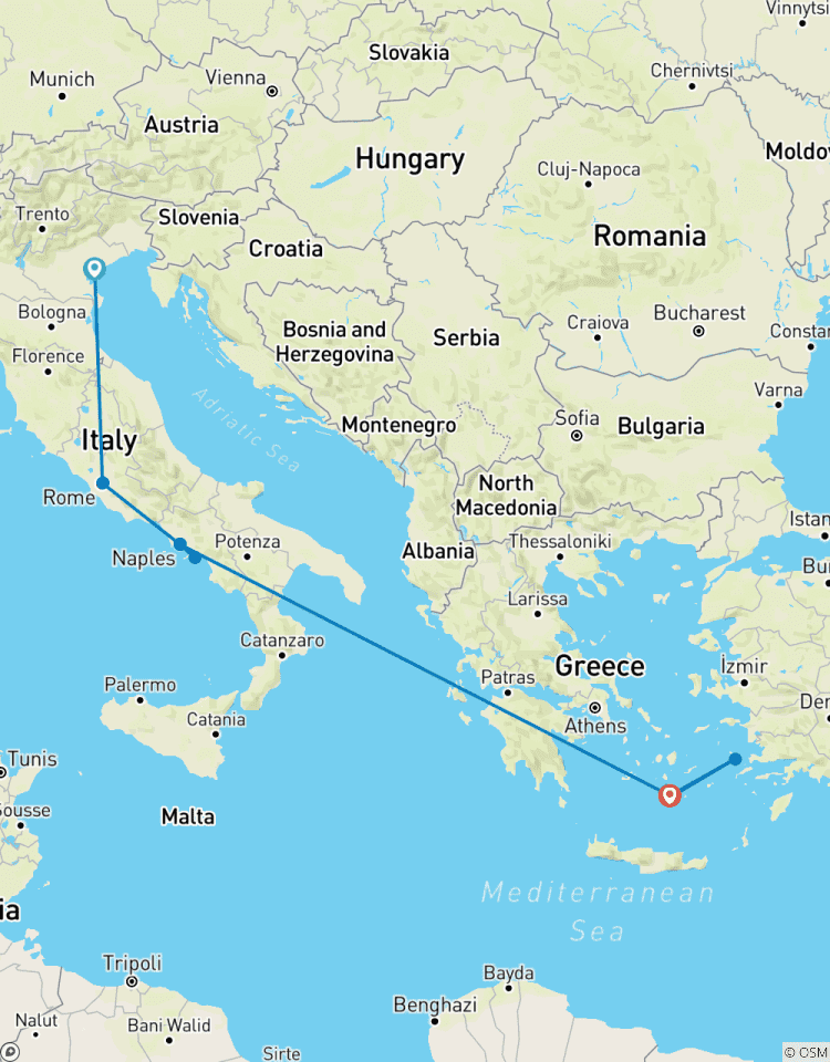 Italië & Santorini-rondreis