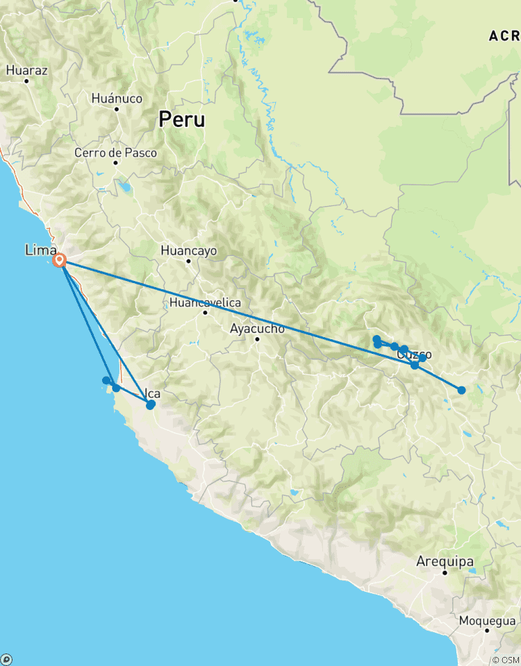 7 Day All Inclusive Peru Adventure + Domestic Flights: Lima, Ballestas Islands, Huacachina, Cusco, Sacred Valley, Maras & Moray or Rainbow Mountain or Humantay Lake & Machupicchu Tour
