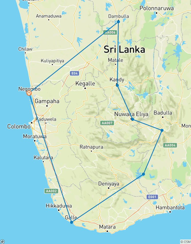 Circuito Tesoros culturales y maravillas naturales, el esplendoroso camino de Sri Lanka