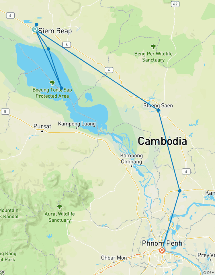 Trésors du Cambodge - Circuit privé de 6 jours de Siem Reap à Phnom Penh circuit