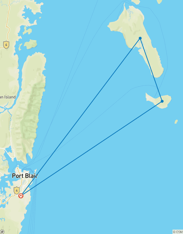 Port Blair mit Havelock Insel Rundreise