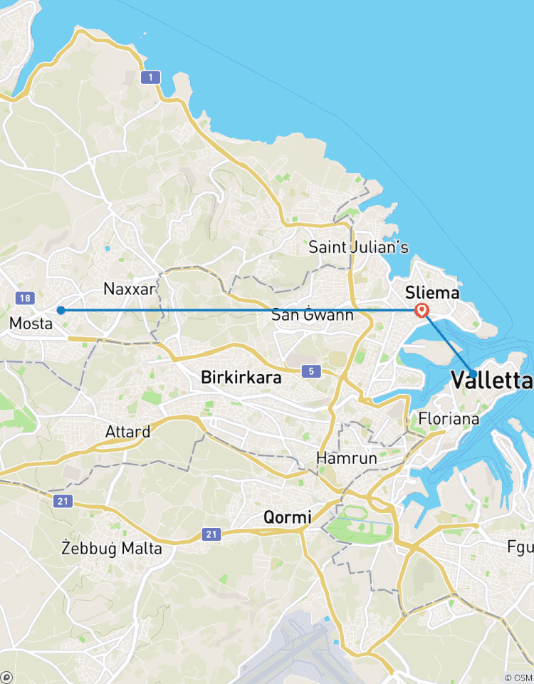 Erkunden Sie Malta 5 Tage, Selbstfahrt Rundreise