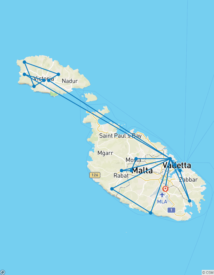 Explorez Malte 7 jours, auto-croisière circuit