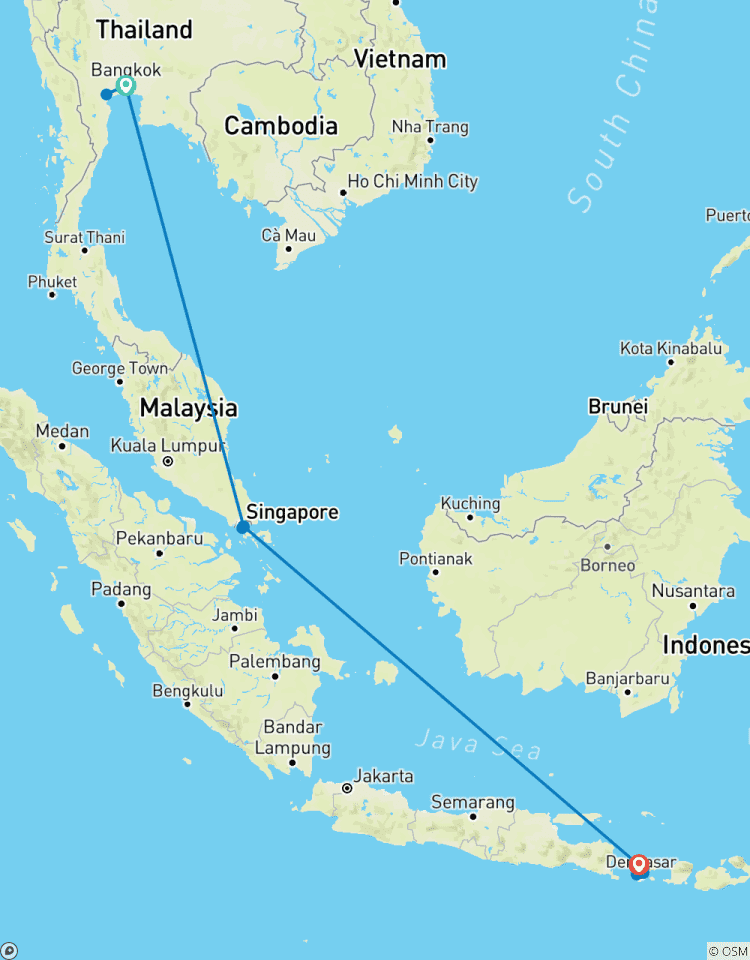 Bangkok, Singapore & Bali-rondreis