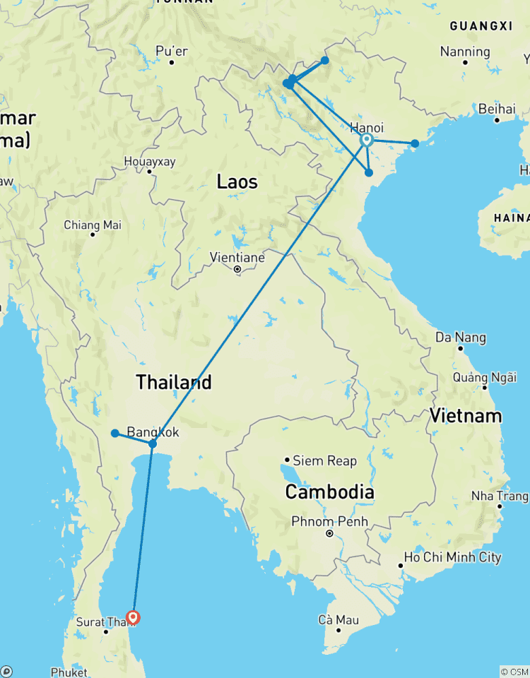 Circuito Maravillas de Vietnam y Tailandia 13 días - bahía de Halong/Sapa/Bangkok/Koh Samui