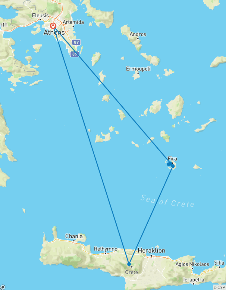 Circuito islas de Grecia con estancias de 4 estrellas y ferris rápidos