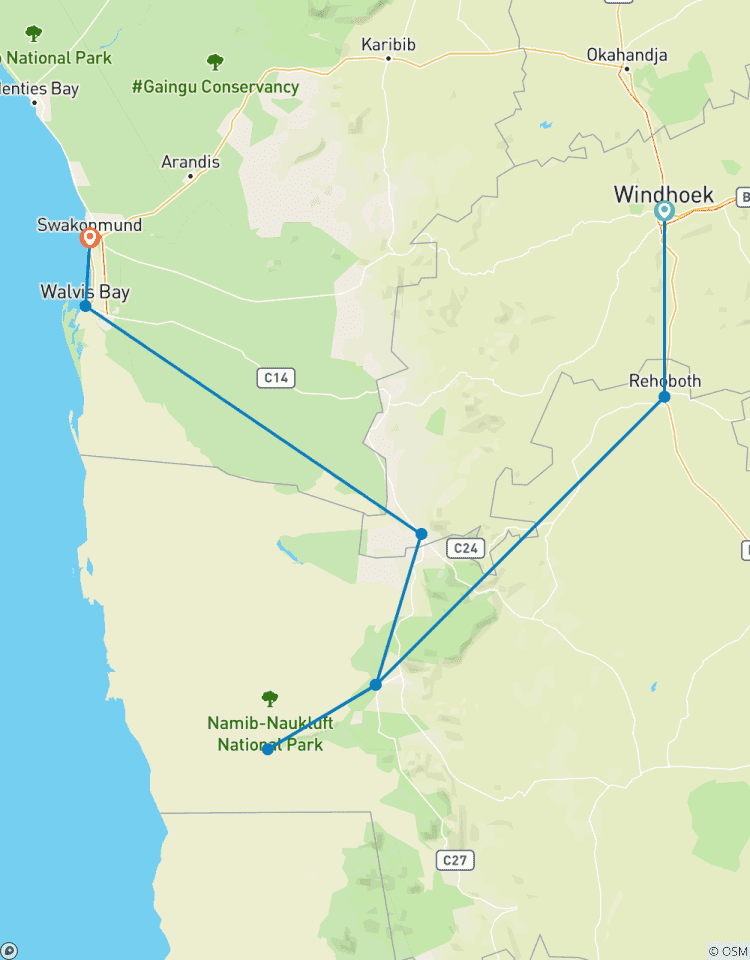 3 Tage Sossusvlei Budget Safari (Windhoek-Swakop) Camping Safari Rundreise