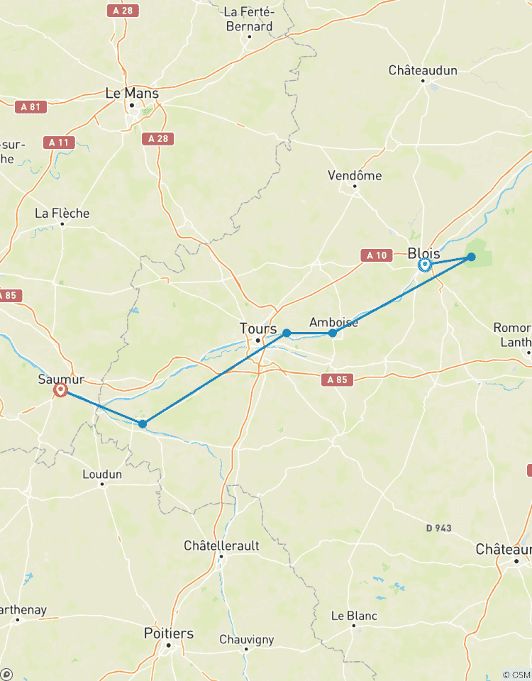 Das Loiretal mit dem Rad erkunden Rundreise