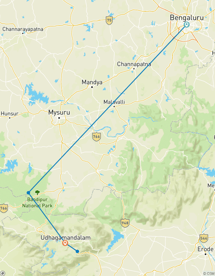 Bandipur mit Ooty und Coonoor (alles inklusive) 4 Tage Rundreise