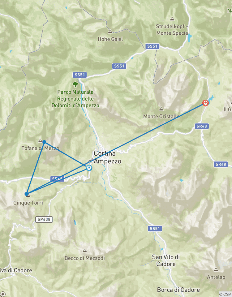 Circuito Explorador de los Dolomitas de Cortina - Senderismo autoguiado