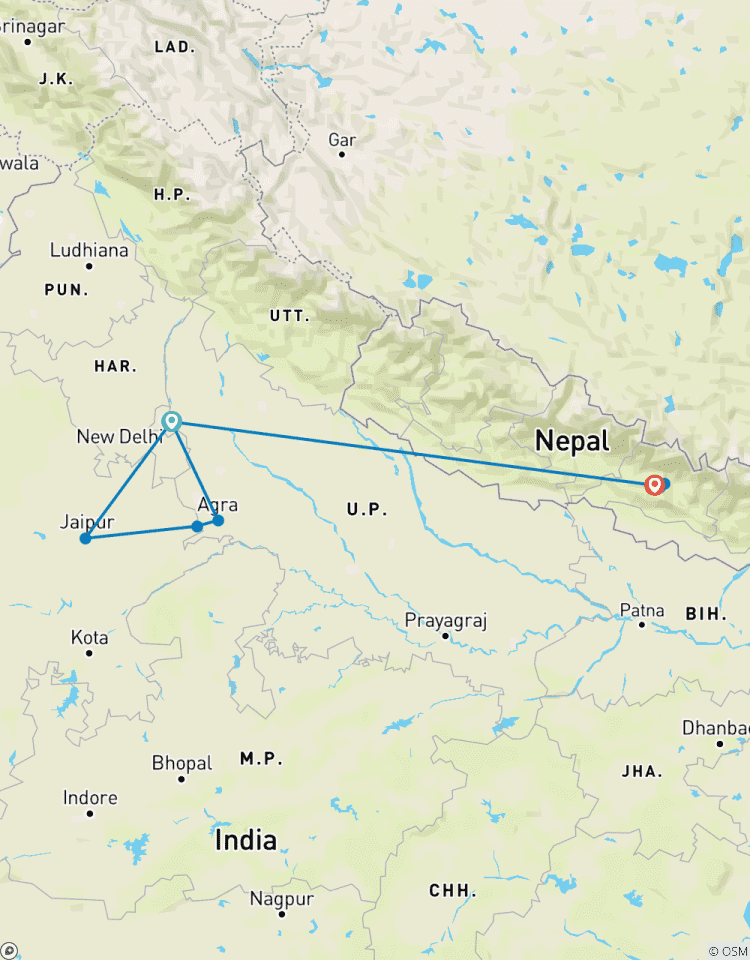 India\'s Best Golden Triangle Tour with Nepal Tour