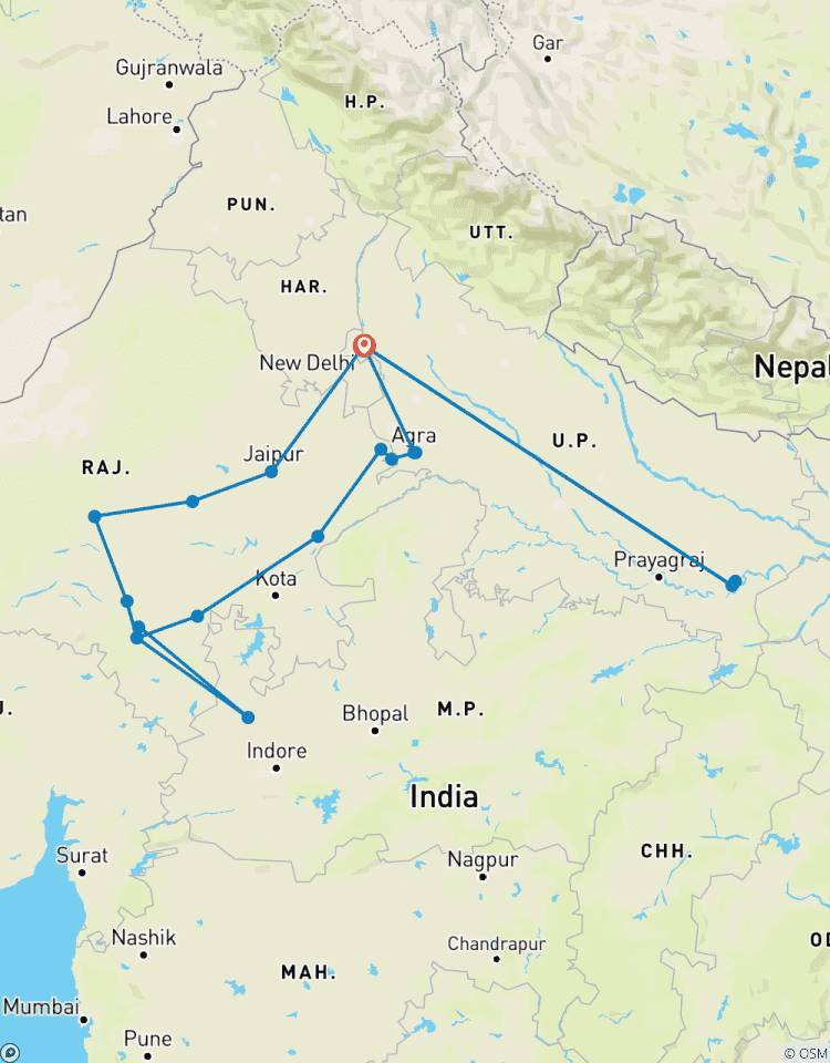 Percer les mystères : 17 jours de culture et de vie sauvage du Rajasthan avec Varanasi (TOUT COMPRIS) circuit