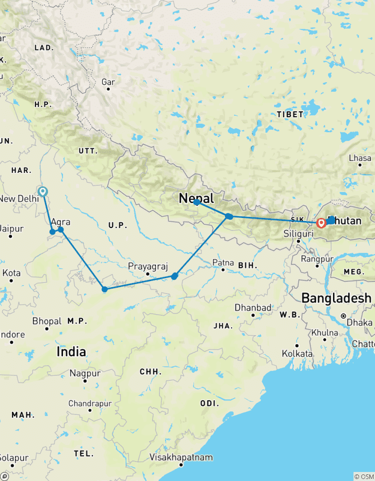 Circuito India y Nepal con Bután