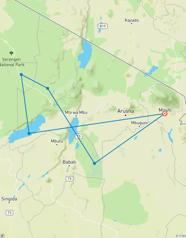 Rhinocéros du cratère du Ngorongoro (hébergement et transport inclus) circuit