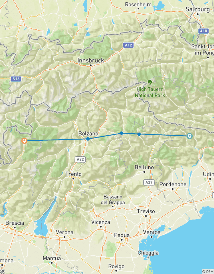 Trans Dolomites Challenge (5 destinations) Tour