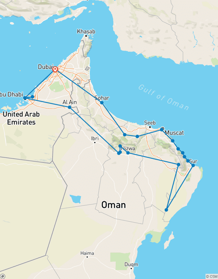 Le golfe d\'Arabie - Circuit en autotour circuit