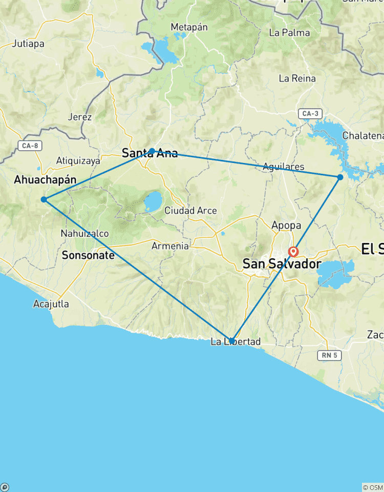 Circuit privé sur mesure de 8 jours au Salvador, départ quotidien et guide exclusif circuit