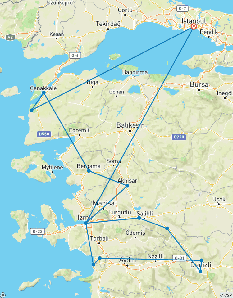 Circuito Excursión de 7 días por las iglesias del Apocalipsis