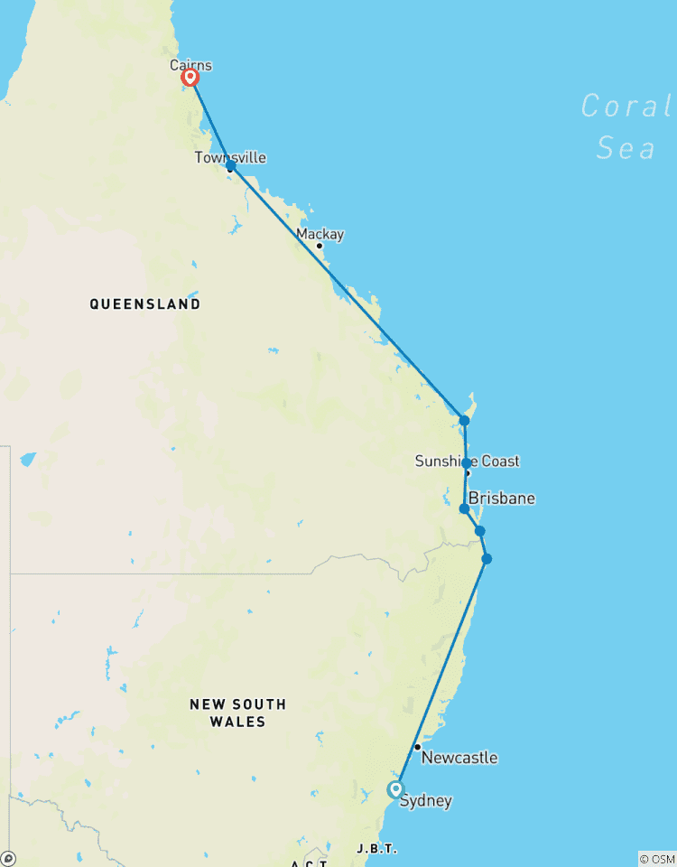 Circuito Bienvenido a Australia: costa este