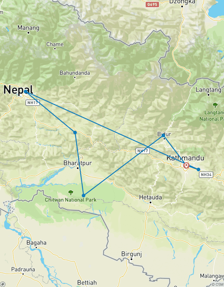 Circuit du Triangle d\'Or au Népal : Katmandou, Chitwan, Pokhara et Bandipur circuit