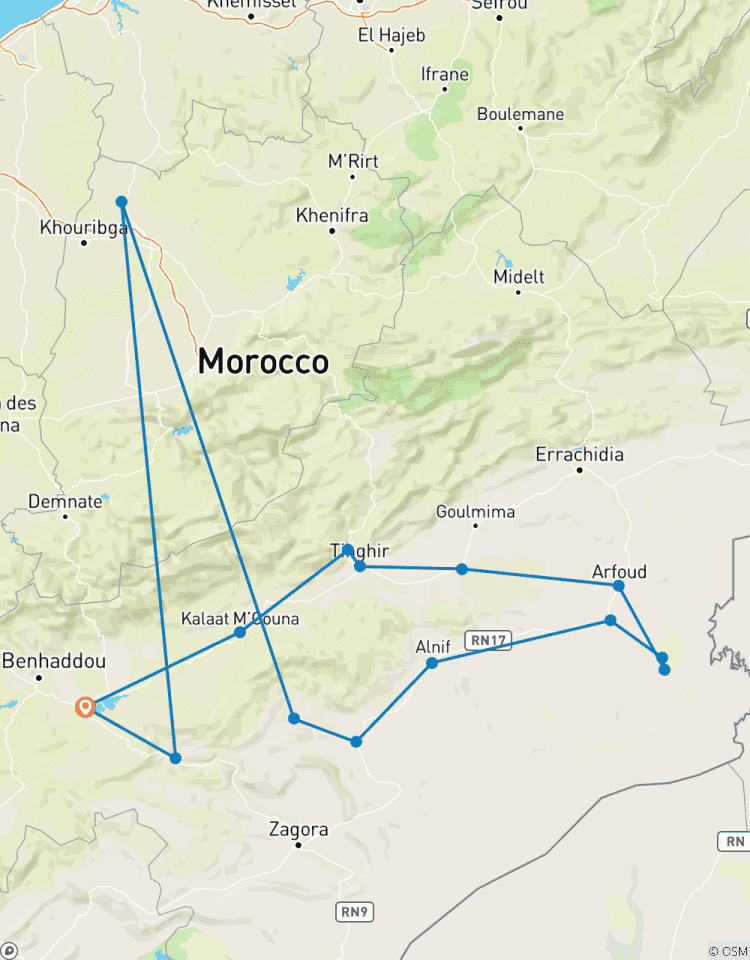 2 jours d\'excursion dans le désert du Sahara de Ouarzazate à Merzouga (privé) circuit