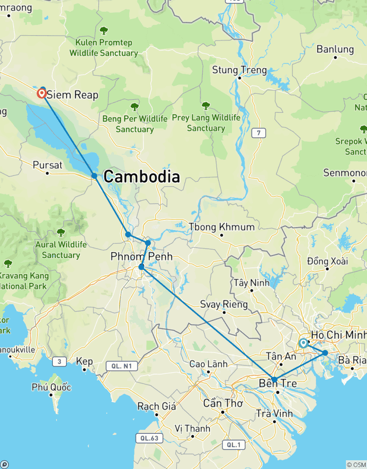 Circuito Descubrimiento del Mekong De Saigón a Siem Reap 14 días