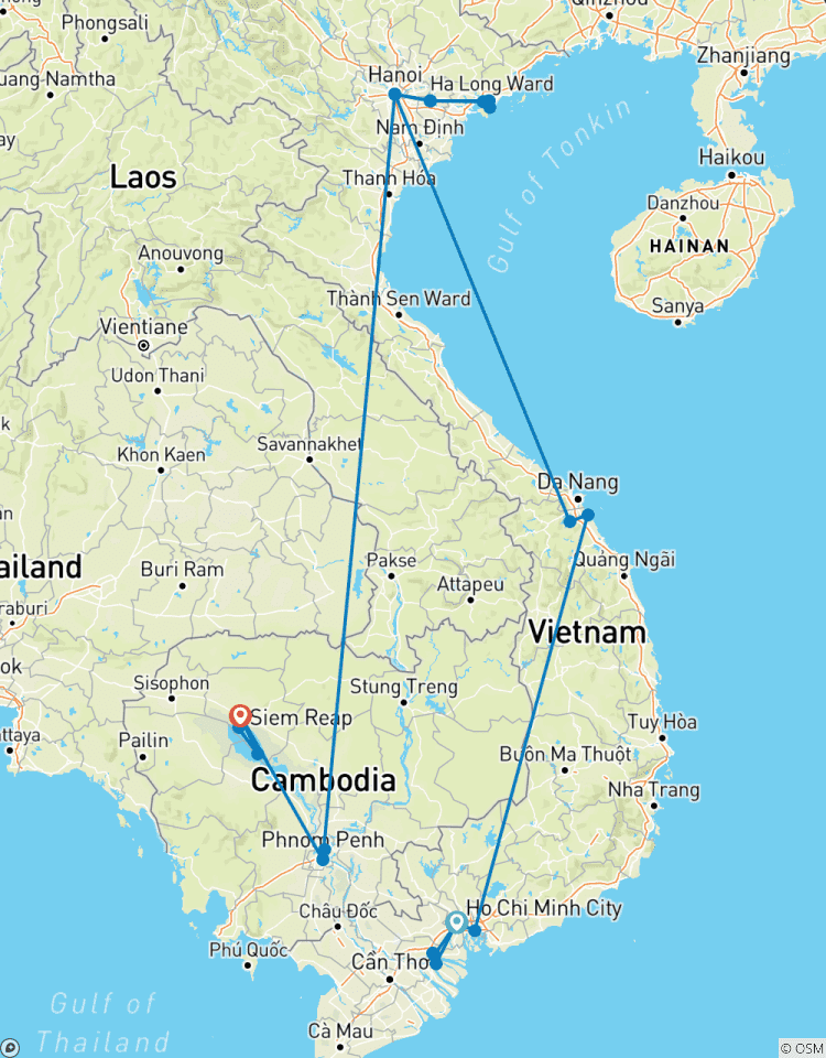 Circuito Ruta circular de 15 días por Vietnam y Camboya