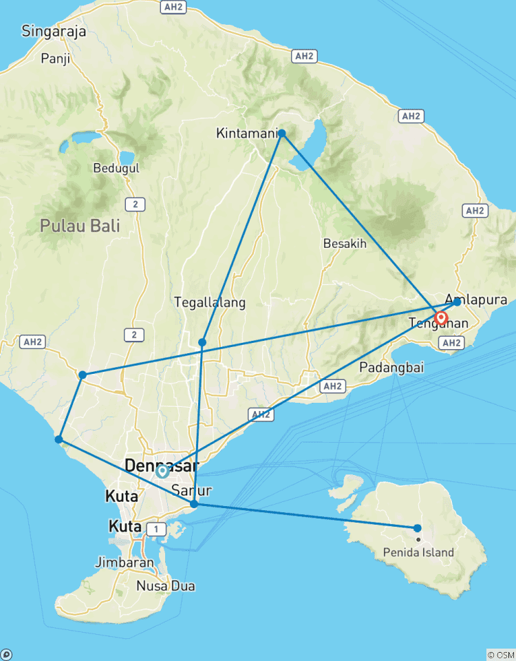 Paradisisches Bali mit Nusa Penida, Berg Batur, Tempel & Wasserfälle - 7 Tage Rundreise